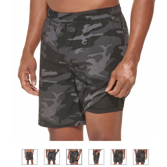 Kirkland Signature Men's Swim Shorts, Black Camouflage - Picture 1 of 13